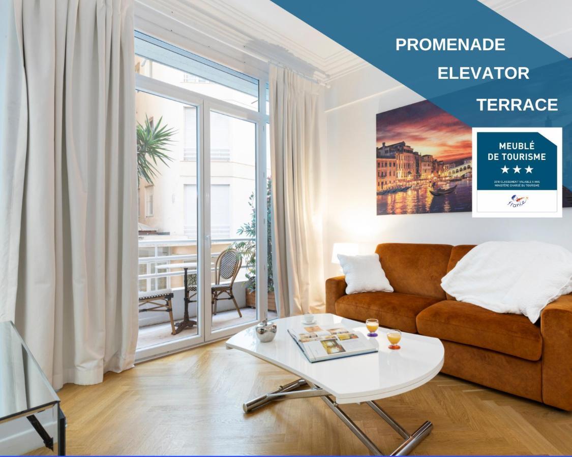 Apartament Promenade, 2Pieces Chic Et Clim Avec Terrasse Nicea Zewnętrze zdjęcie